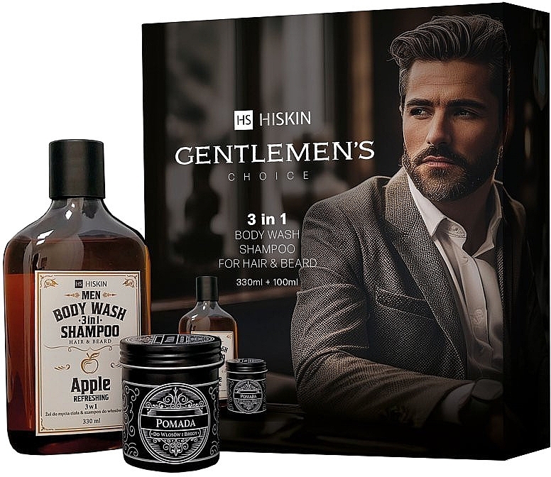 Set - HiSkin Men Gentlemen's Choice (gel/shmp/330ml + h/pomade/100ml) — Bild N1