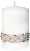 Düfte, Parfümerie und Kosmetik Dekorative Kerze weiß 7x10 cm - Artman Crystal Pearl