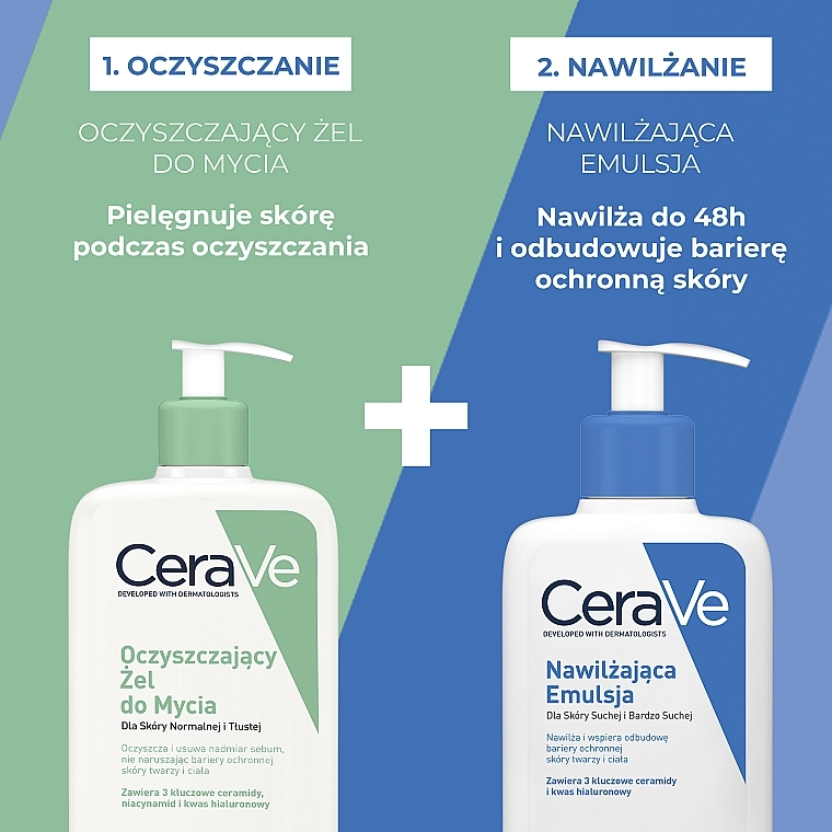 CeraVe (Körpergel /473 ml + Körperlotion /473 ml) - Set für normale und trockene Haut — Bild N4