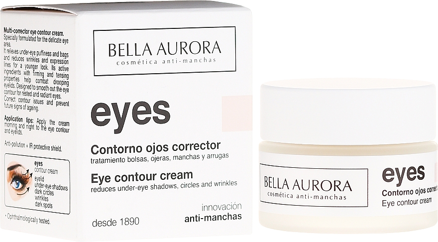 Augenkonturcreme gegen dunkle Ringe - Bella Aurora Eye Contour Cream — Bild N1