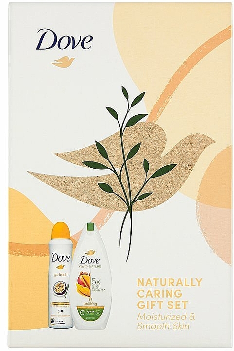 Set - Dove Naturally Caring Gift Set (sh/gel/250ml + deo/spray/150ml) — Bild N4
