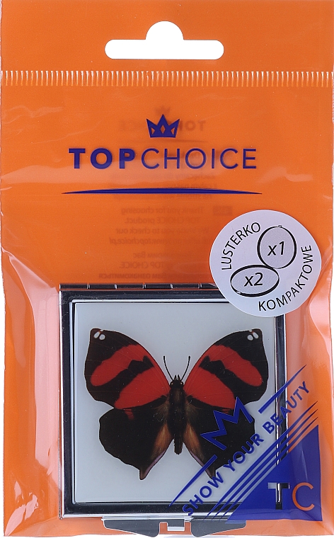 Kosmetischer Taschenspiegel Schmetterling 85420 rot - Top Choice — Bild N1