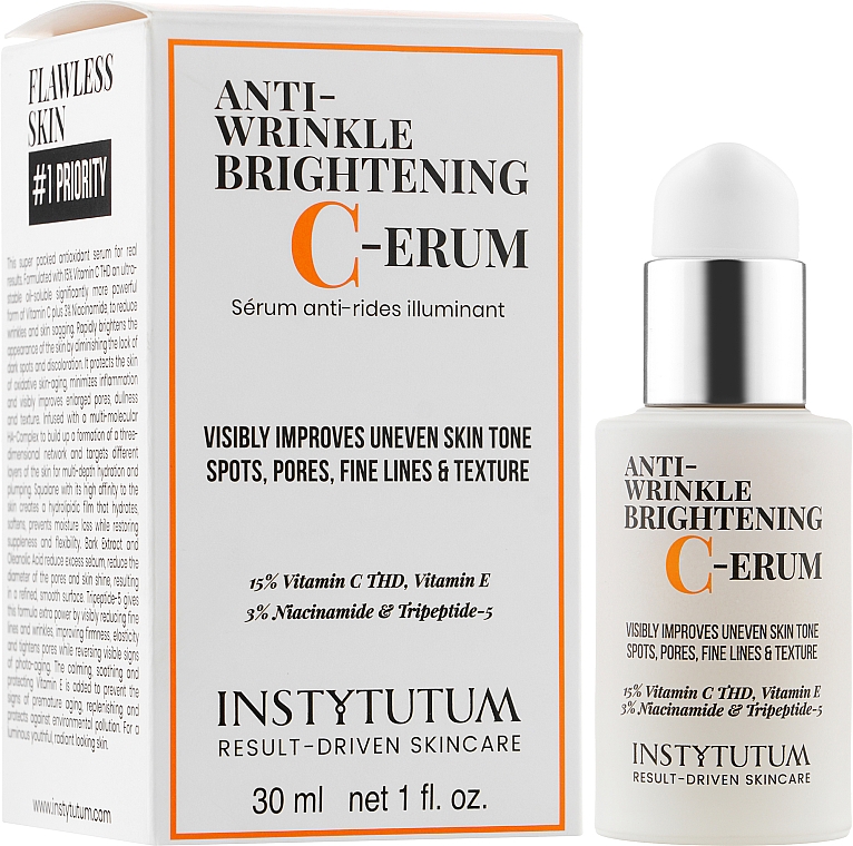 Aufhellendes Anti-Falten-Serum - Instytutum Anti-Wrinkle Brightening C-Erum — Bild N2