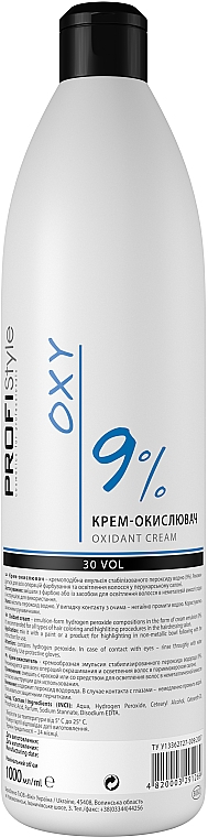 Creme-Oxidationsmittel 9% - Profi style — Bild N1