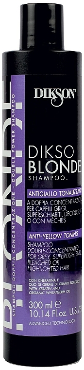 Shampoo gegen Gelbstich - Dikson Dikso Blonde Anti-Yellow Toning Shampoo — Bild N1