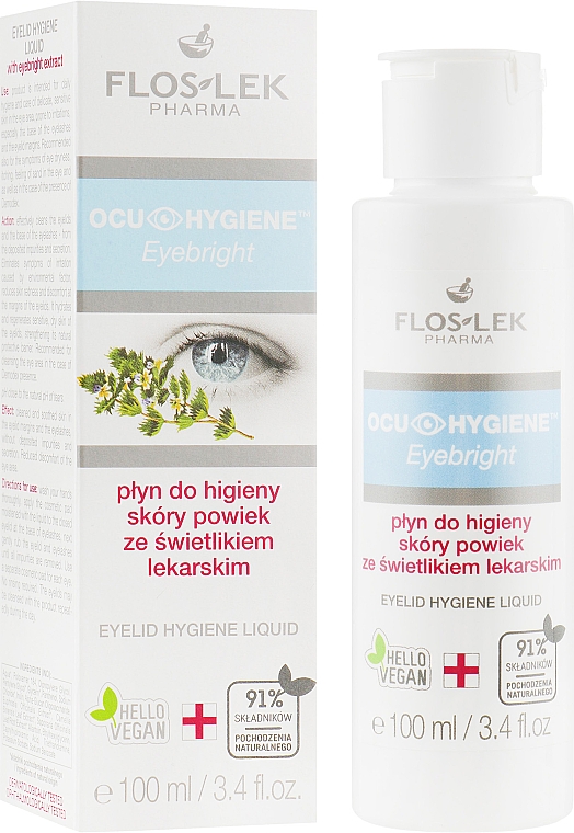 Hygienisches Augenfluid mit Kräuterextrakt - Floslek Eyebright Eyelid Hygiene Liquid