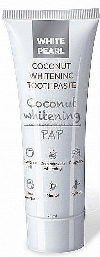 Aufhellende Zahnpasta mit Kokosnuss - VitalCare White Pearl PAP Coconut Whitening Toothpaste — Bild N2