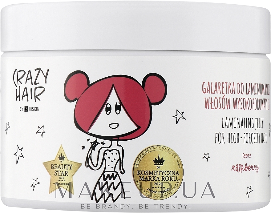 Gel für die Laminierung von hochporösem Haar - HiSkin Crazy Hair Jelly For Laminating High Porosity Hair Raspberry — Bild N1