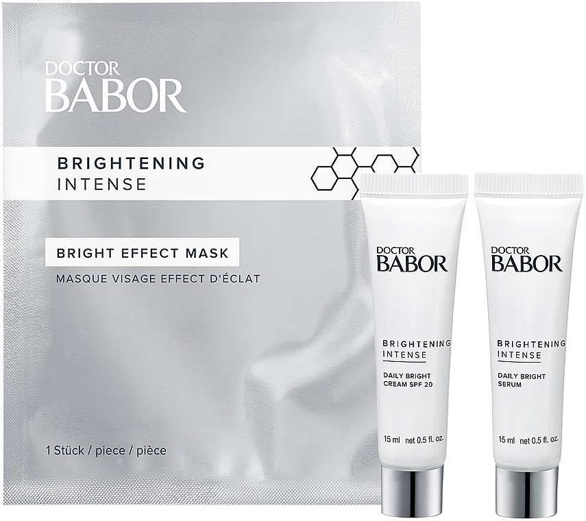 Gesichtspflegeset - Doctor Babor Brightening Intense Brightening Starter Set (Gesichtsmaske 1St. + Gesichtscreme 15ml + Gesichtsserum 15ml) — Bild N2