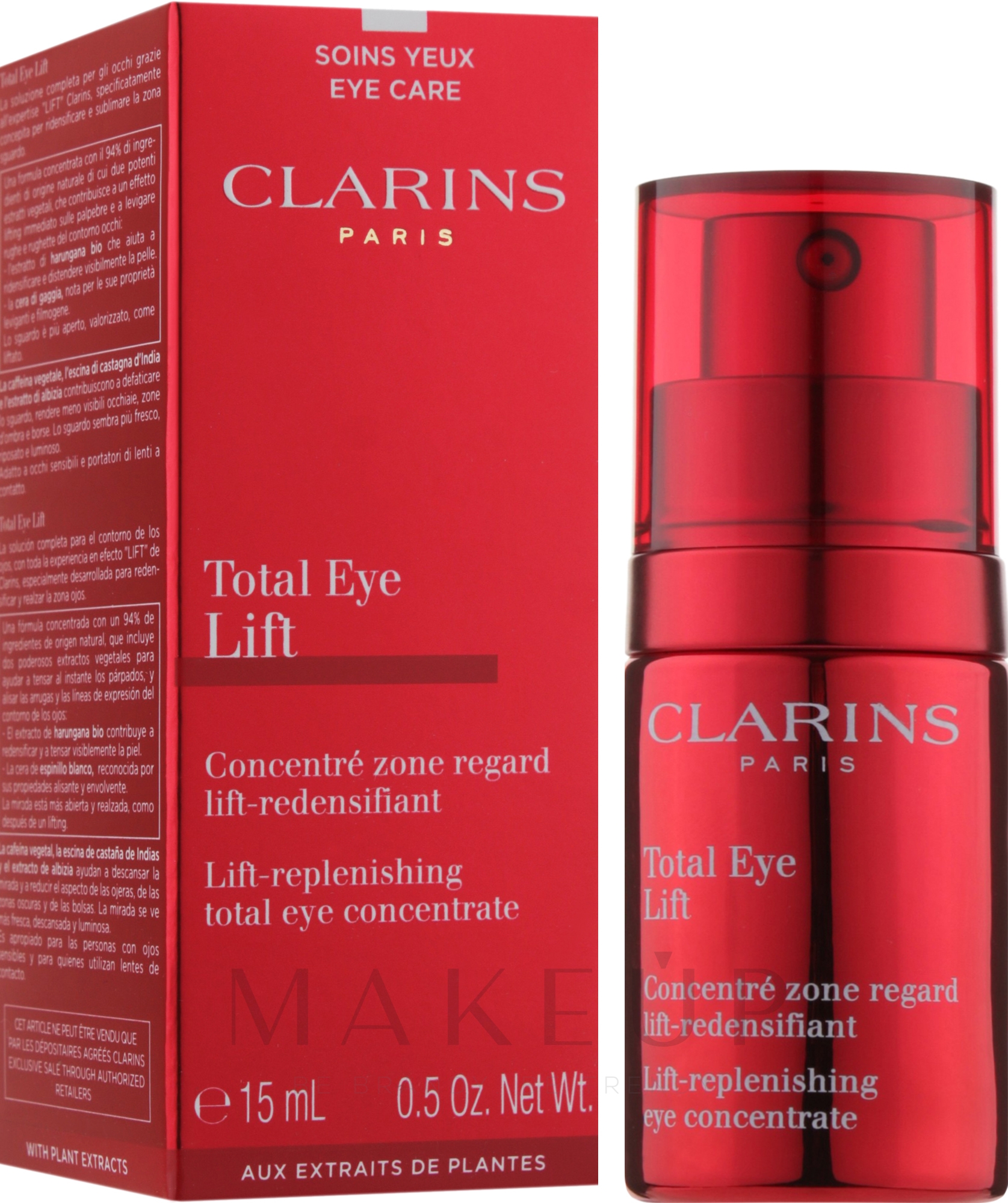 Regenerierendes Konzentrat für die Augenpartie - Clarins Total Eye Lift Concentrate — Bild 15 ml