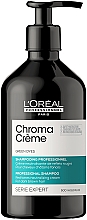 Pflegeshampoo für braunes Haar mit grünen Pigmenten zur Neutralisierung von Rottönen - L'Oreal Professionnel Serie Expert Chroma Creme Professional Shampoo Green Dyes — Bild N5
