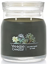 Duftkerze im Glas Silver Sage & Pine Zwei Dochte - Yankee Candle Singnature — Bild N2