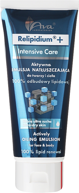 Fettige Gesichts- und Körperemulsion für sehr trockene Zonen - Ava Laboratorium Relipidium+ Actively Oiling Emulsion — Bild N2