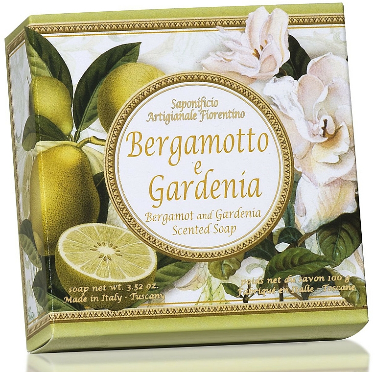 Naturseife Bergamotte und Gardenie - Saponificio Artigianale Fiorentino Capri Bergamot & Gardenia Soap — Bild N1