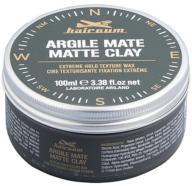 Texturgebendes mattes Wachs mit Ton  - Hairgum Matte Clay Wax  — Bild N1