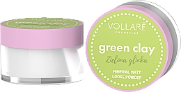 Düfte, Parfümerie und Kosmetik Mattierender loser Gesichtspuder mit grünem Ton - Vollare Mineral Matt Loose Powder Green Clay