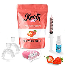 Düfte, Parfümerie und Kosmetik Aufhellendes Zahnpflegeset mit Erdbeergeschmack - Keeth Strawberry Teeth Whitening Kit
