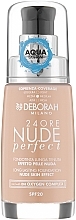 Düfte, Parfümerie und Kosmetik Foundation - Deborah 24Ore Nude Perfect Aqua System Foundation SPF20