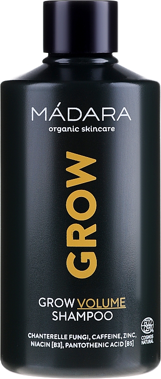 Volumen-Shampoo zur Stimulierung des Haarwachstums mit Koffein, Zink und Pilzextrakt - Madara Cosmetics Grow Volume Shampoo — Bild N1