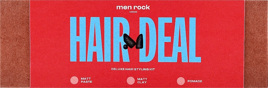 Haarpflegeset - Men Rock Hair Deal (Modellierende Haarpaste 30ml + Haarstylingwachs 30ml + Haarpomade 30ml) — Bild N1