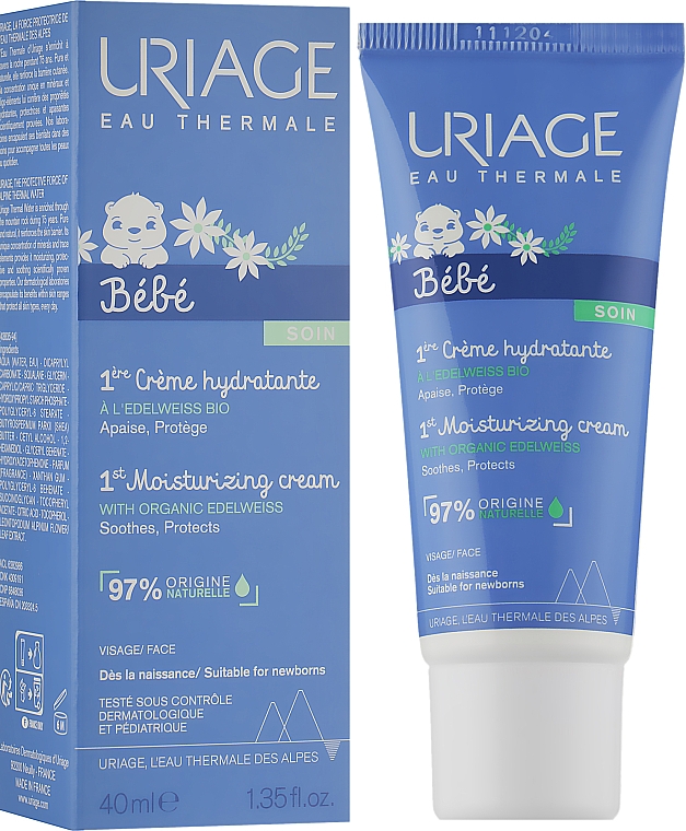 Feuchtigkeitscreme mit Bio-Edelweiß - Uriage Baby 1st Moisturizing Cream — Bild N2