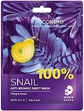 Düfte, Parfümerie und Kosmetik Anti-Falten Tuchmaske mit Schneckenschleim - Corimo Snail Anti-Wrinkle Sheet Mask
