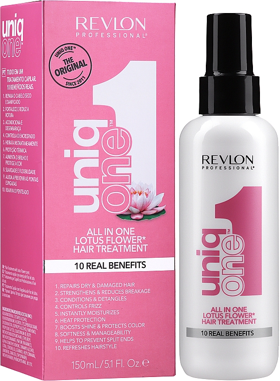 10in1 Aufbauender Haarspray mit Lotusduft - Uniqone All in one Hair Treatment Lotus Flower 10 Real Benefits