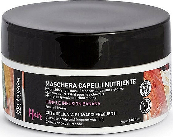 Nährende Haarmaske mit Banane für trockenes und gestresstes Haar - Bio Happy Jungle Infusion Nourishing Hair Mask — Bild N1