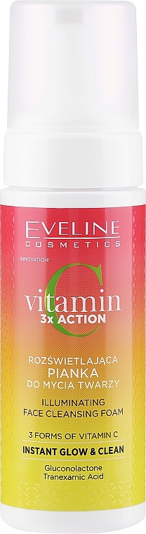 Reinigender Gesichtsschaum - Eveline Cosmetics Vitamin C 3x Action Illuminating Face Cleansing Foam — Bild N1