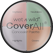 Düfte, Parfümerie und Kosmetik Gesichtsconcealer - Wet N Wild Fragrances Coverall Correcting Palette Color