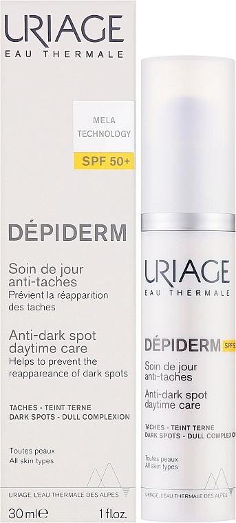 Tagescreme gegen Altersflecken - Uriage Depiderm Anti-Dark Spot Day Care SPF50+  — Bild N2