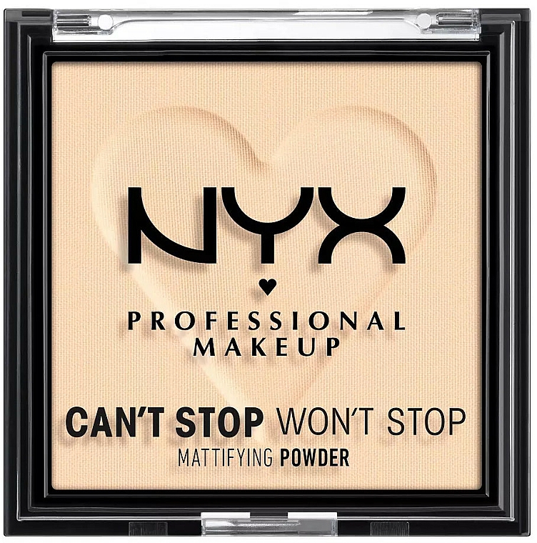 Kompakter mattierender Gesichtspuder - NYX Professional Makeup Can't Stop Won't Stop Mattifying  — Bild N1
