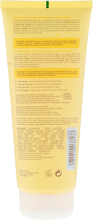 Duschgel - Melvita Body Care Shower Lemon & Lime Tree Honey — Bild N2