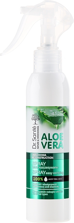 Regenerierendes Haarspray für leichte Kämmbarkeit mit Aloe Vera, Keratin und Brennnesselextrakt - Dr. Sante Aloe Vera — Bild N3
