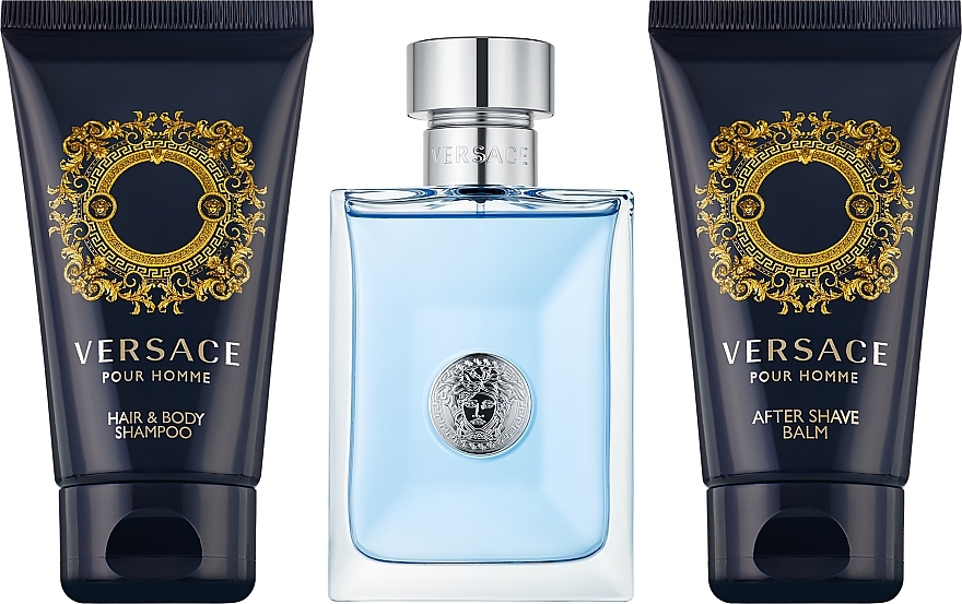 Versace Pour Homme - Duftset (Eau de Toilette 50ml + After Shave Balsam 50ml + Duschgel 50ml)  — Bild N1