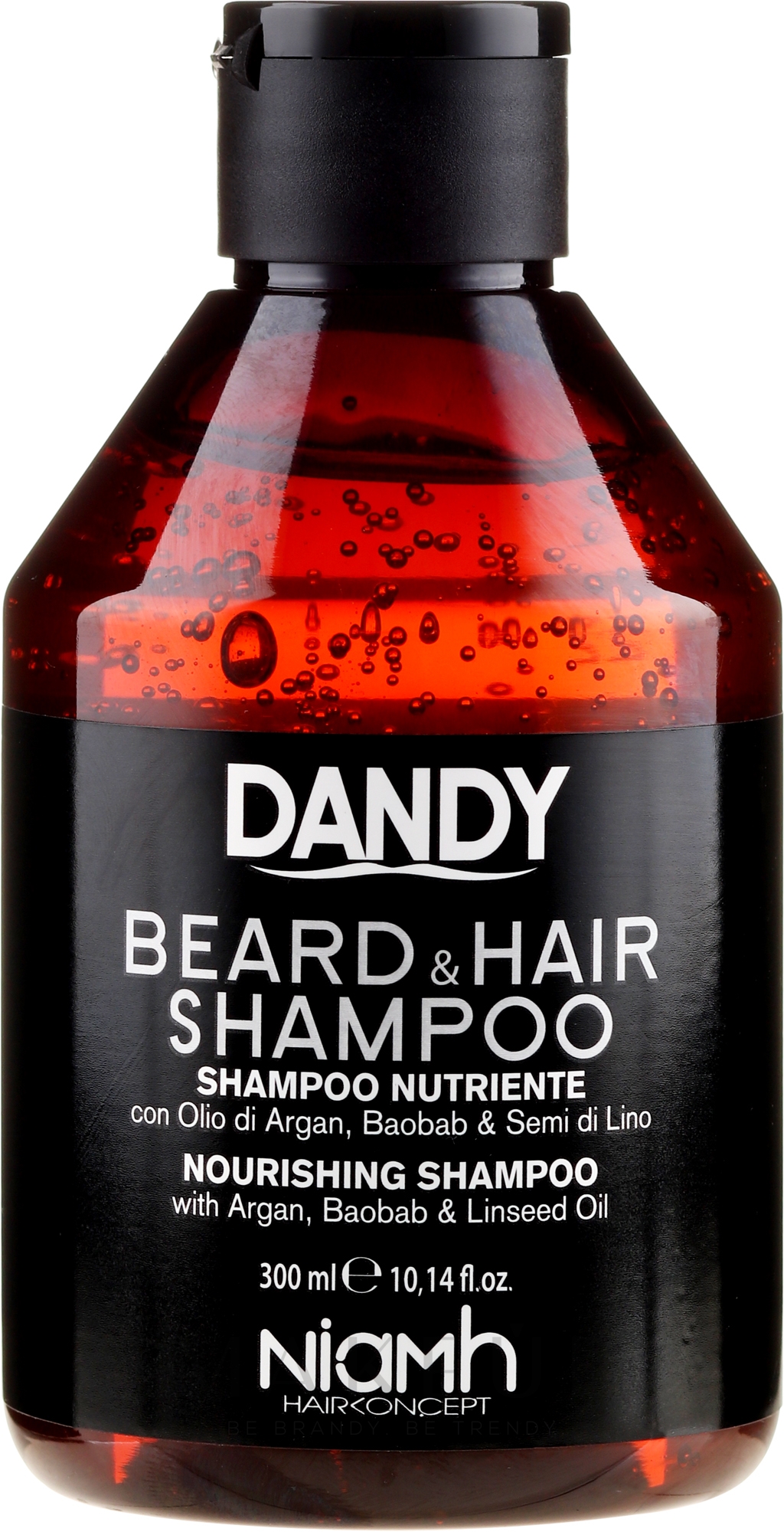Bart- und Haarshampoo mit Argan- und Baobaböl - Niamh Hairconcept Dandy Beard & Hair Shampoo — Bild 300 ml