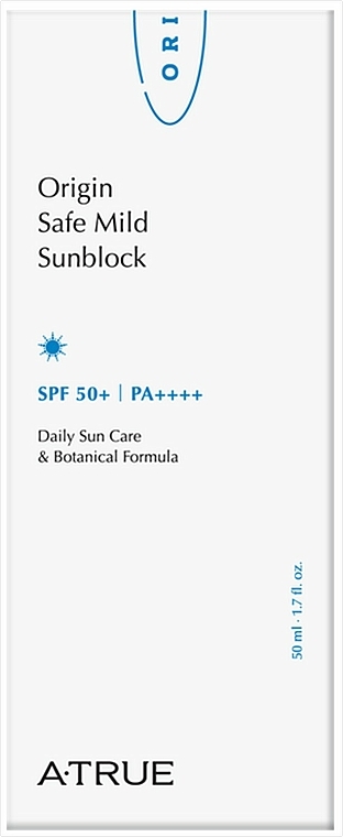 Sonnenschutzcreme für das Gesicht SPF 50+ - A-True Origin Safe Mild Sunblock SPF50+/PA+++ — Bild N3