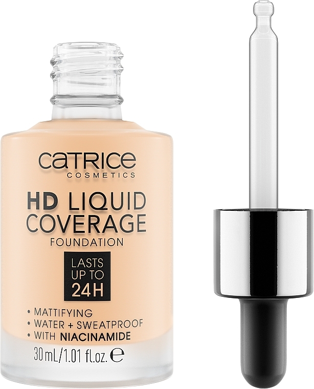 Langanhaltende flüssige Foundation - Catrice HD Liquid Coverage Foundation — Bild N2