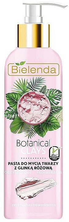 Regenerierende Gesichtsreinigungspaste mit rosa Ton - Bielenda Botanical Clays Vegan Face Wash Paste Pink Clay