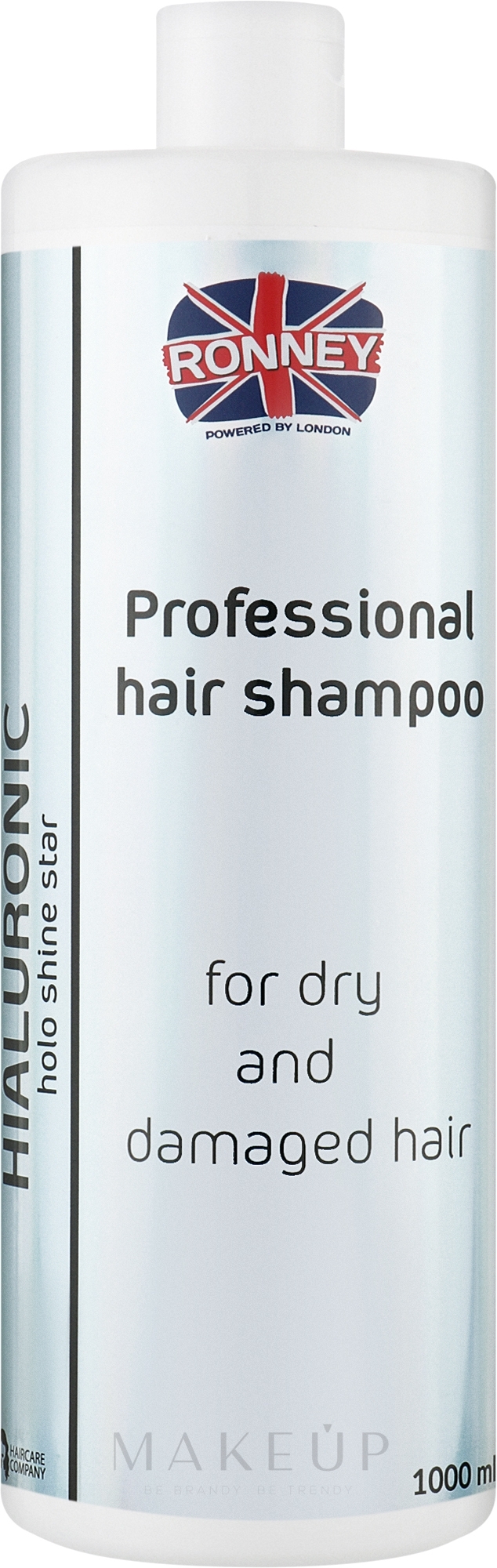 Feuchtigkeitsspendendes Shampoo mit Hyaluronsäure für trockenes und strapaziertes Haar - Ronney Professional Holo Shine Star Hialuronic Shampoo — Bild 1000 ml