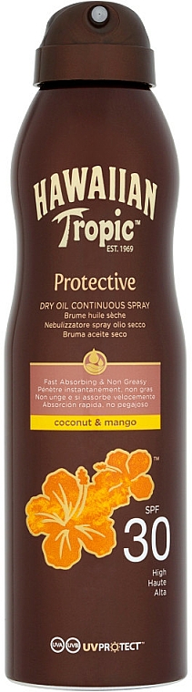Trockenes Sonnenschutzöl in Sprayform SPF 30 - Hawaiian Tropic Protective Dry Oil Spray SPF 30 — Bild N1
