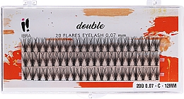 Düfte, Parfümerie und Kosmetik Wimpernbüschel-Set C 12 mm - Ibra 20 Flares Eyelash Knot Free Naturals