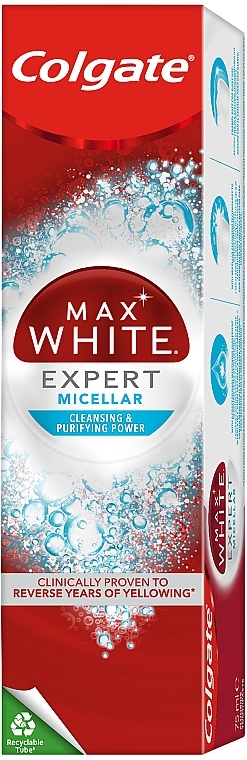 Aufhellende Zahnpasta - Colgate Max White Expert Micellar — Bild N1