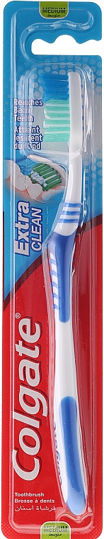 Zahnbürste mittel Extra Clean blau-weiß - Colgate Extra Clean Medium — Bild N2