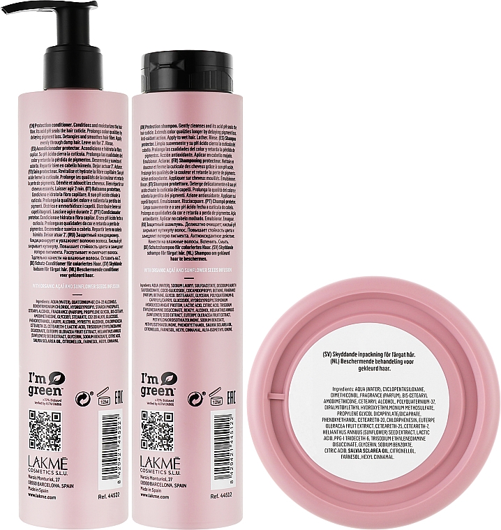 Haarpflegeset - Lakme Teknia Color Stay Set De 3 (Shampoo 300ml + Maske 250ml + Conditioner 300ml) — Bild N3