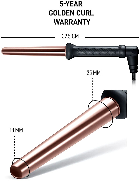 Lockenstab 18-25 mm - Golden Curl The Rose Gold Curler  — Bild N5