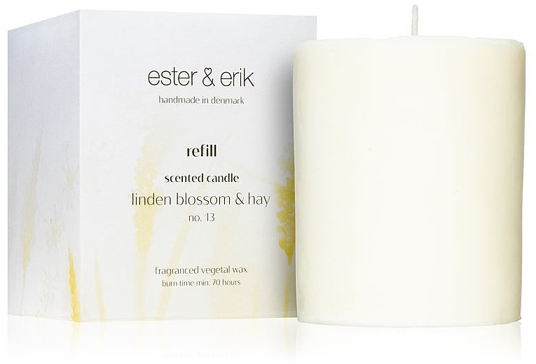 Duftkerze Lindenblüte und Heu - Ester & Erik Scented Candle Refill Linden Blossom & Hay № 13 (Refill)  — Bild N1
