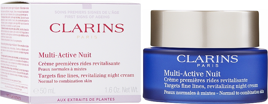 Pflegende und revitalisierende Nachtcreme für normale bis gemischte Gesichtshaut - Clarins Multi Active Revitalizing Night Cream — Bild N2