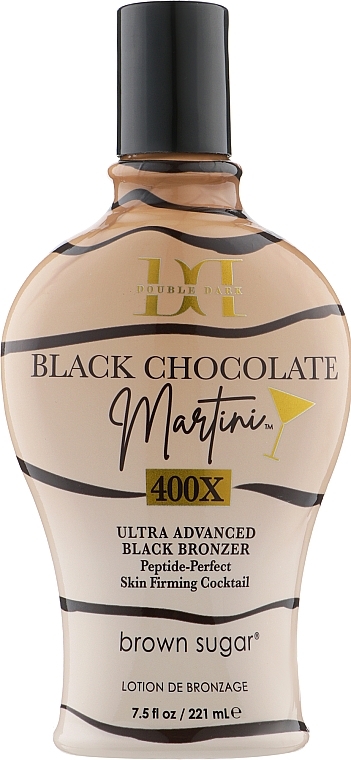 Solariumcreme mit mega dunklen Bronzern, Weizenkeimen und Peptiden - Tan Incorporated Martini 400X Double Dark Black Chocolate — Bild N1