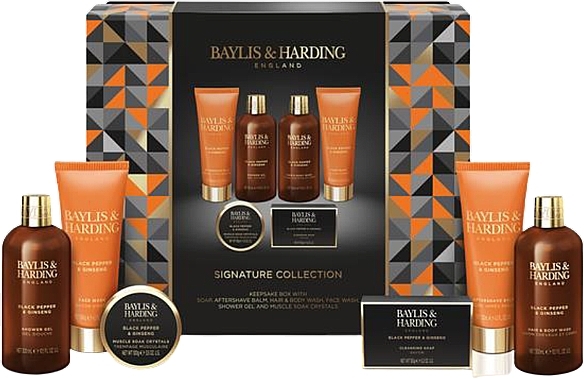 Set 6 St. - Baylis & Harding Black Pepper & Ginseng Luxury Shower & Prep Gift Set — Bild N1